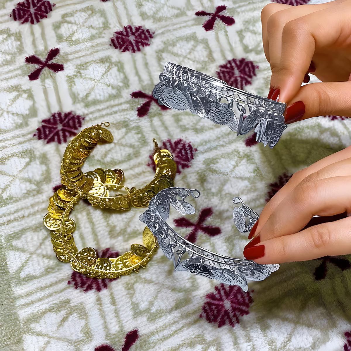 Anklet laid flat showing full length