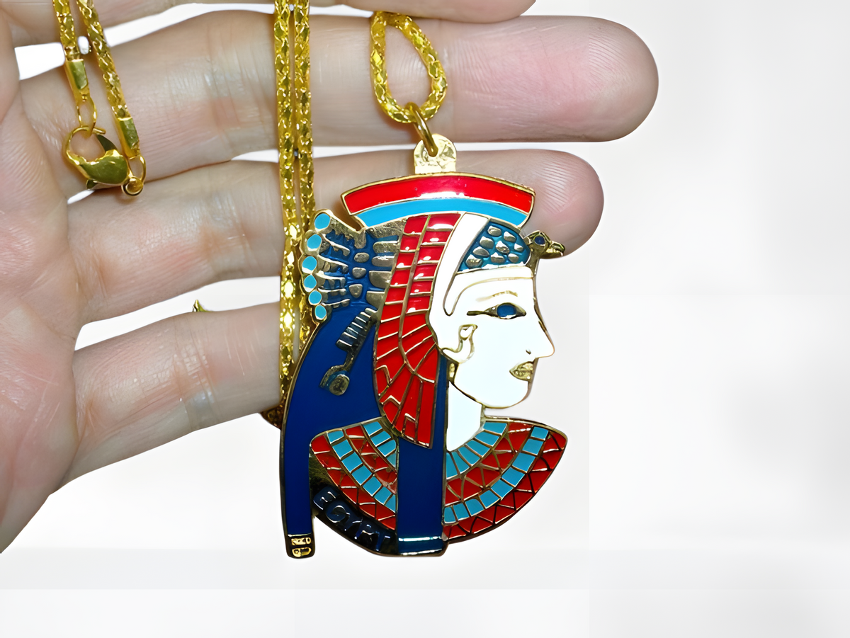 Cleopatra pendant necklace, handmade Egyptian jewelry