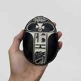 Egyptian scarab amulet, detail view