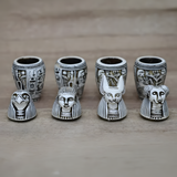 Set of four canopic jars with Sons of Horus heads