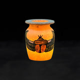 Front view of alabaster vase museum reproduction
