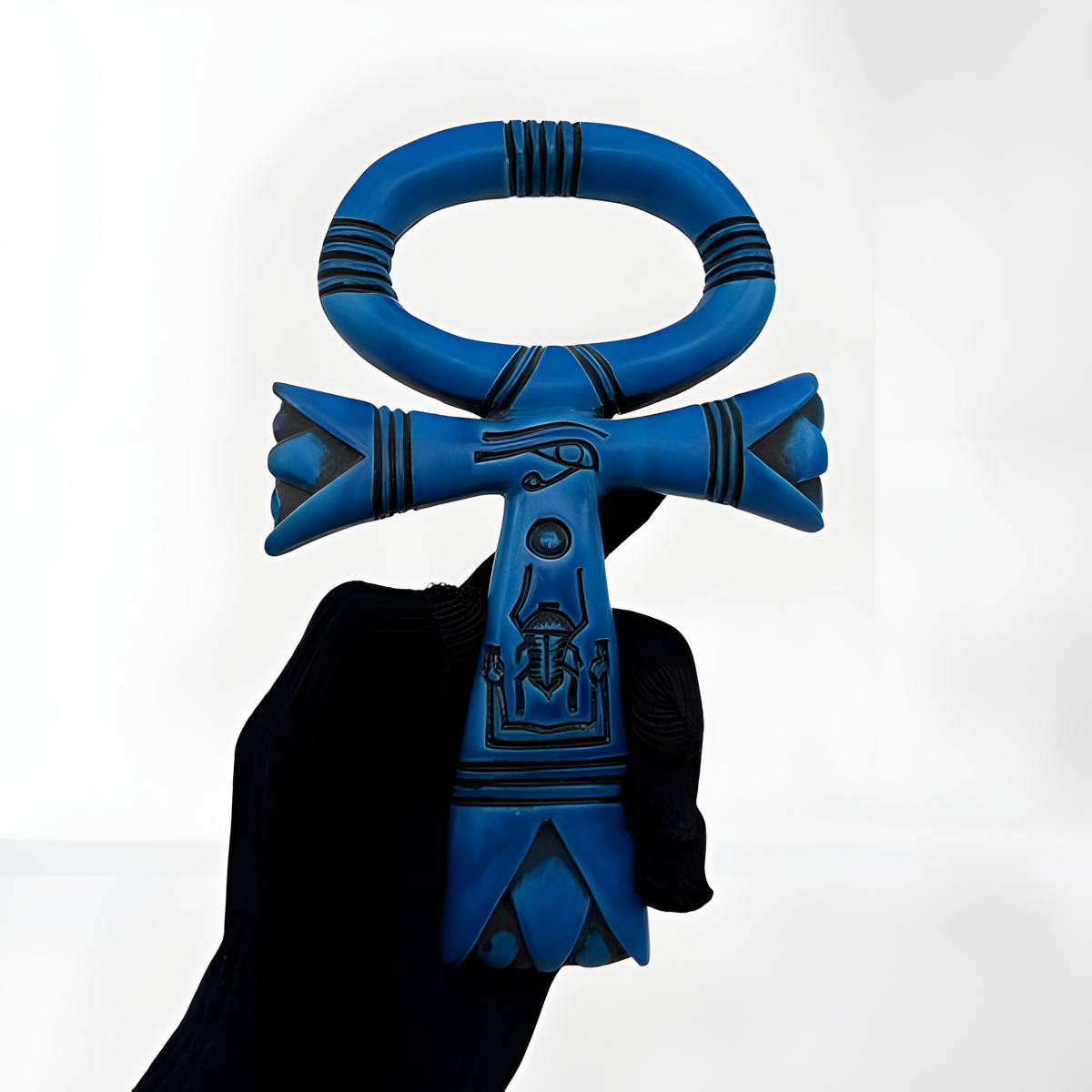 Blue Egyptian Ankh pendant replica, museum reproduction