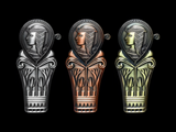 Cleopatra metal lighter set, 3 colorful handmade lighters