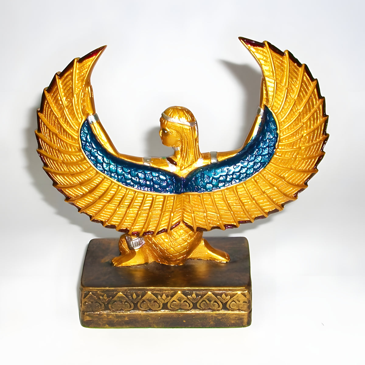 Side view of Isis statue replica