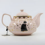 Bastet ceramic teapot style 2, colorful cat goddess handmade