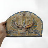 Egyptian Isis stele museum reproduction stone tablet, front view