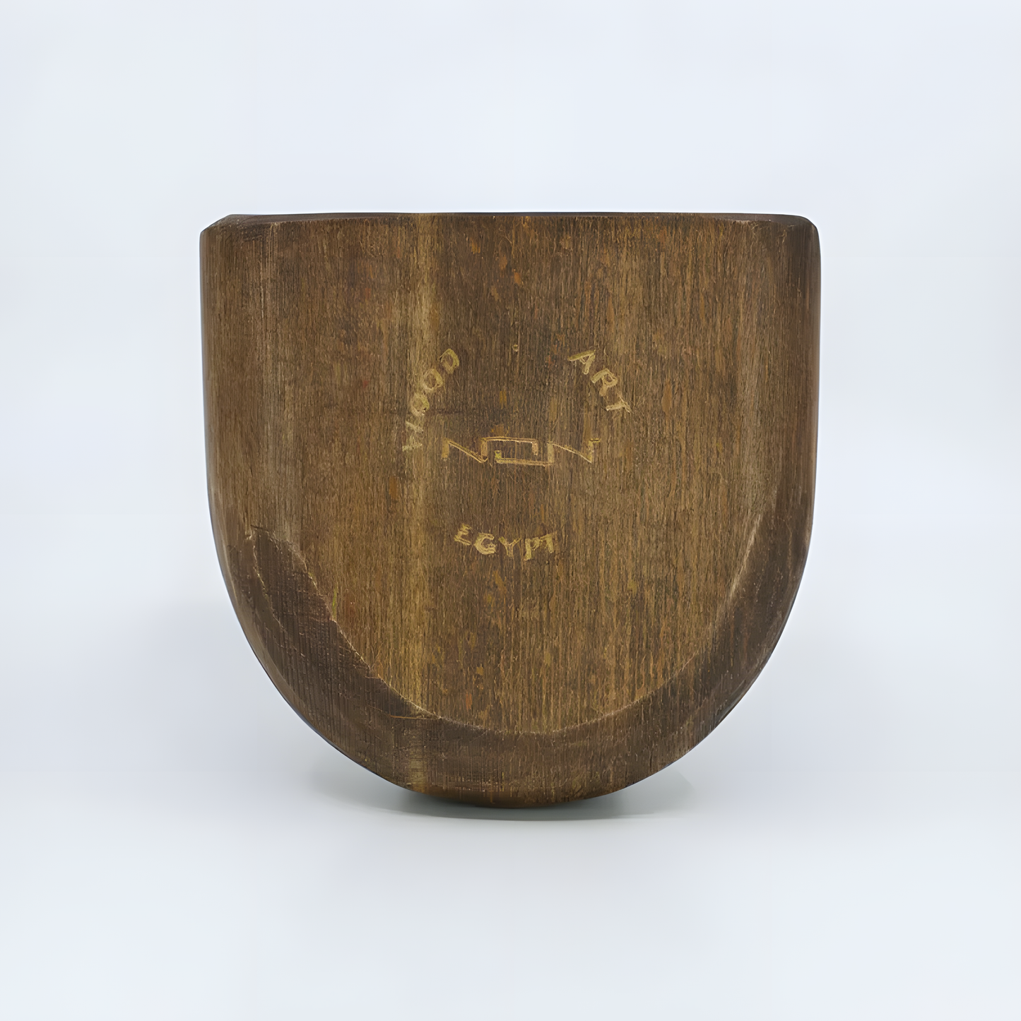 Wooden Queen Nefertiti jewelry box, open view showing interior storage