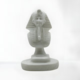 Hand-carved alabaster Tutankhamun bust, museum reproduction, front view