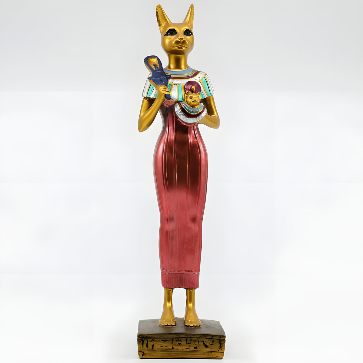 Bastet statue museum reproduction, displayed on a table as home decor