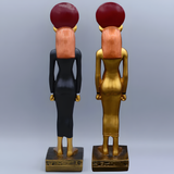 Sekhmet statue museum reproduction, side profile view