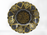 Hand-engraved copper wall plate with Pharaonic-style motifs, crafted in Cairo's Khan El Khalili bazaar, Style 3