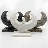 Winged Isis statue museum reproduction, side view