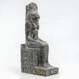 Sekhmet and Menhit granite statue museum reproduction, side view