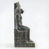 Sekhmet and Menhit granite statue museum reproduction, back view