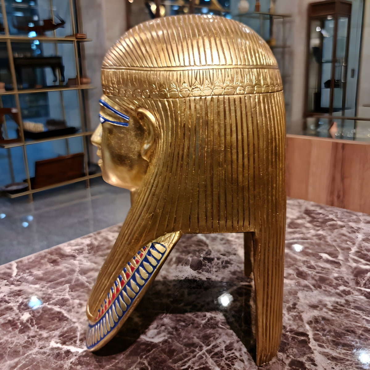 Museum reproduction of Princess Thuya mask, handmade in Egypt