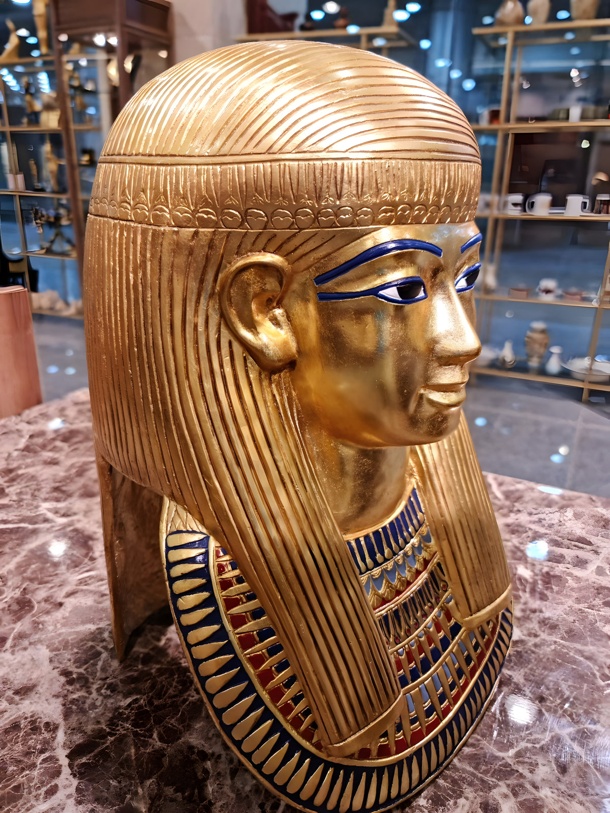 Close-up of Princess Thuya mask replica facial detail