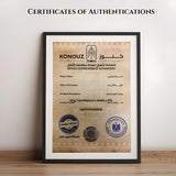 Certificate of authenticity for Princess Thuya mask replica