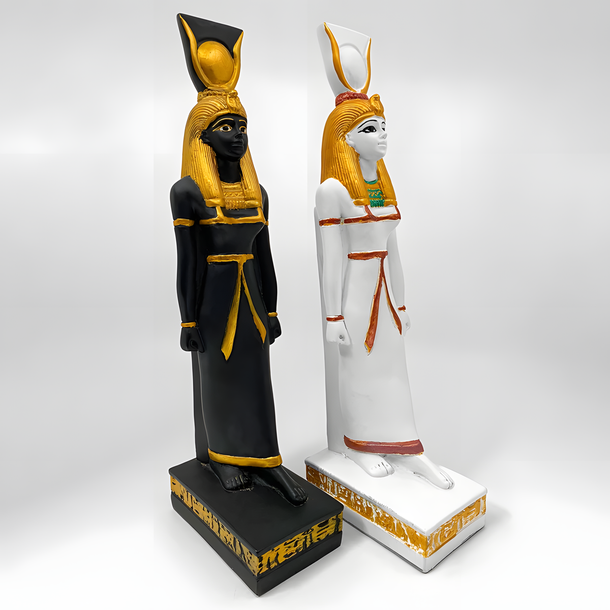 Hathor statue museum reproduction, side profile view