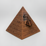 Side view of the copper pyramid jewelry box