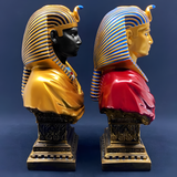 Amenhotep II museum-reproduction bust displayed on a shelf