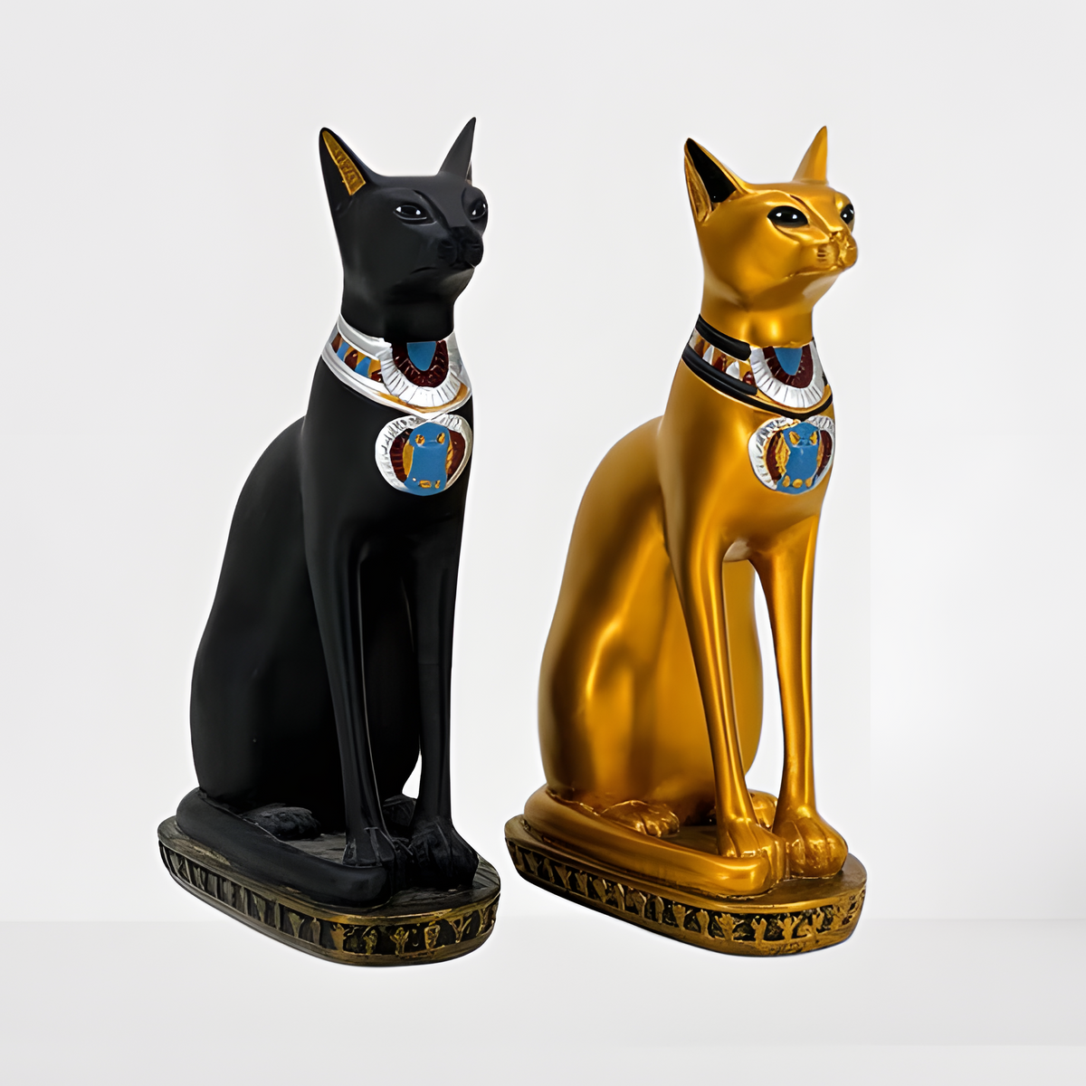 Bastet cat statue, museum reproduction, front view
