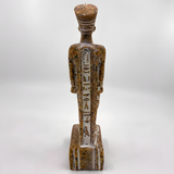 Back view of the granite Nefertiti statue museum reproduction