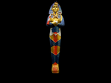 Handmade King Tutankhamun statue, museum reproduction, front view