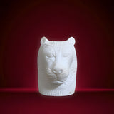 Alabaster Sekhmet bust museum reproduction, front view