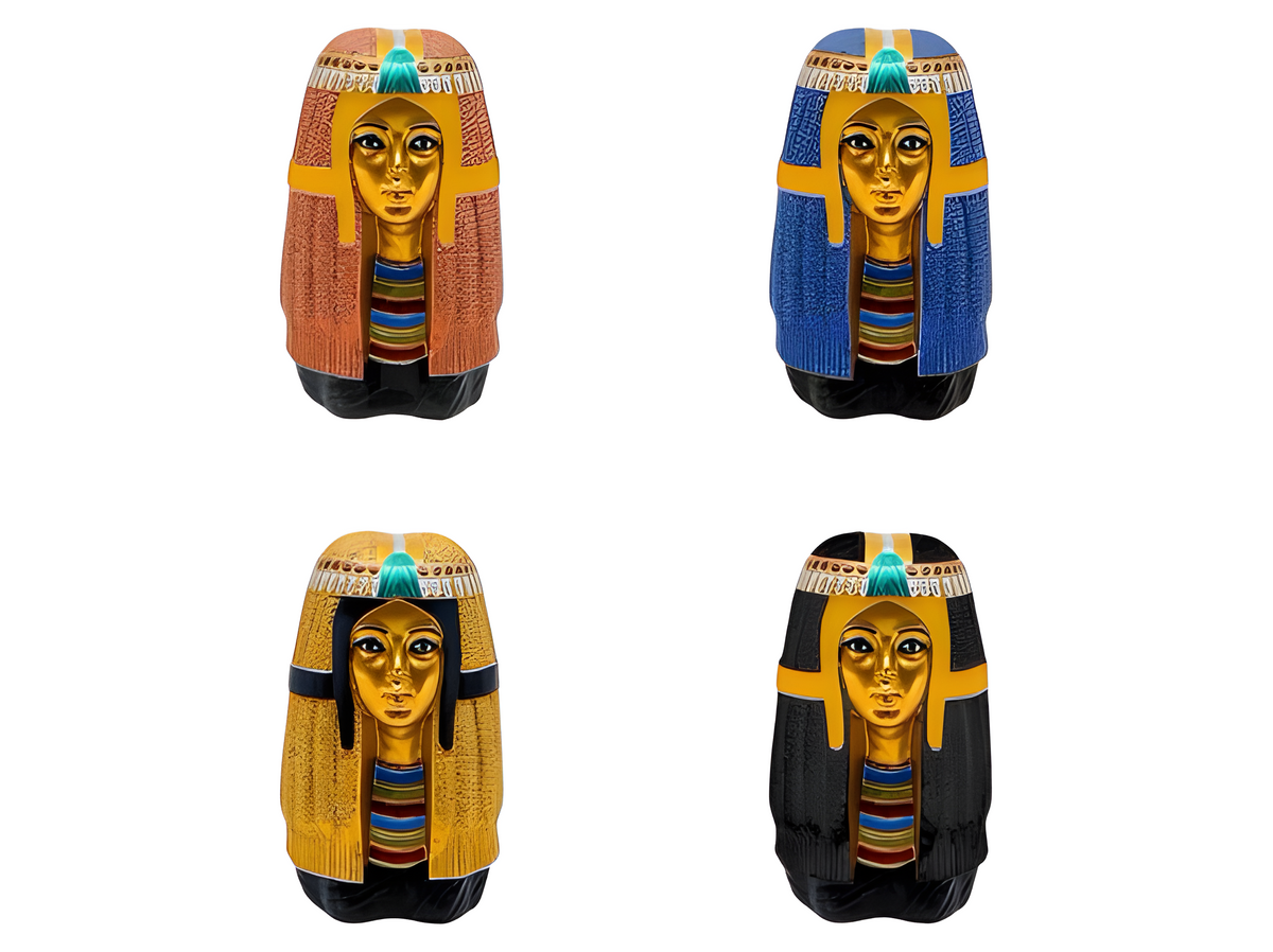 Handcrafted Cleopatra bust figurine, museum reproduction, front view