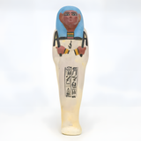 Back view of the handmade limestone ushabti statue museum reproduction