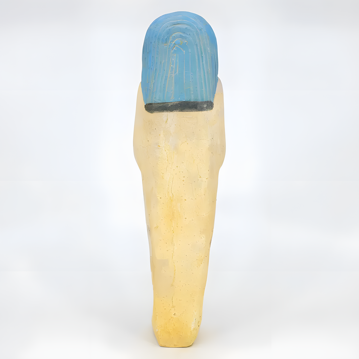 Back view of the handmade limestone ushabti statue museum reproduction