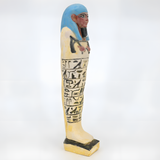 Back view of the handmade limestone ushabti statue museum reproduction