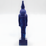 Egyptian Horus Falcon God statue, museum reproduction, back view