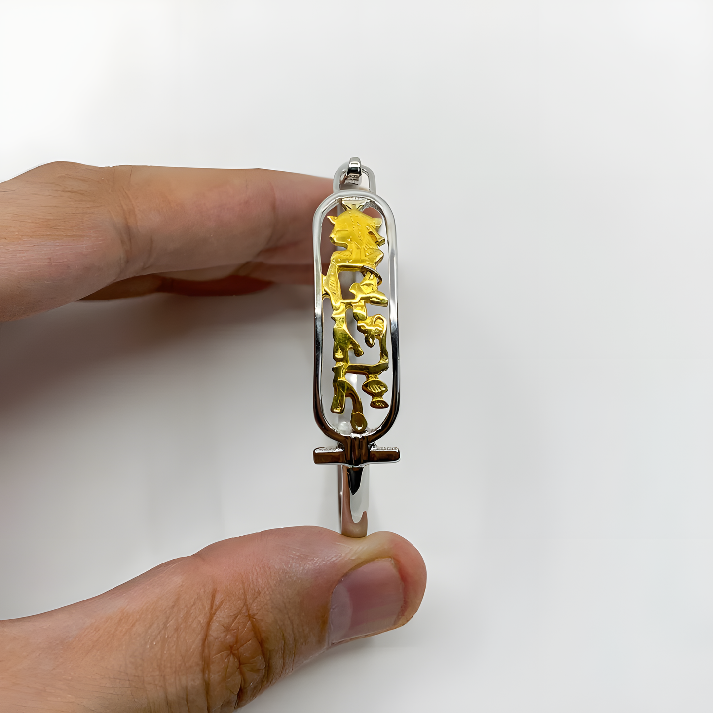Handmade Egyptian brass charm bracelet, alternate charm combination