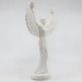 Alabaster Isis candle holder statue, museum reproduction, candle holder detail