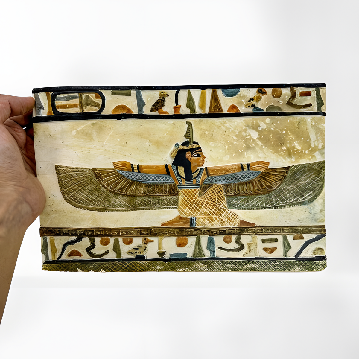 Egyptian Isis stele museum reproduction stone tablet, Style 3, front view