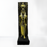 Hand-painted Hathor statue, museum reproduction, front view