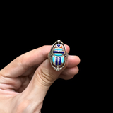 Scarab ring, close-up detail
