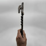 Stone Ankh sculpture, hand-carved detail