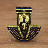 Khnum sculpture, museum reproduction, handcrafted wall relief front view