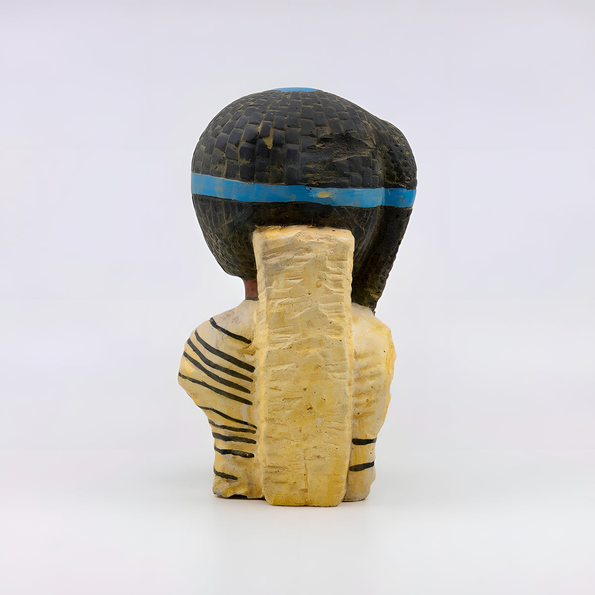Detail view of the Queen Meritaten bust museum reproduction, handmade in Egypt
