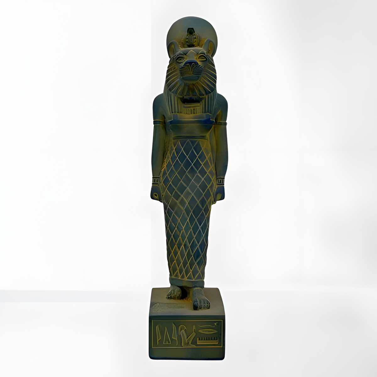 Handcrafted Sekhmet statue museum reproduction, front view