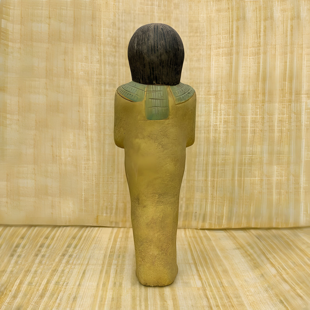 Egyptian Isis goddess statue, museum reproduction — full statue displayed