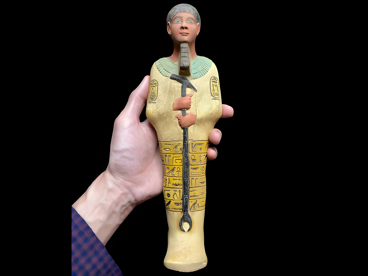 Egyptian Ptah statue, museum reproduction — front view