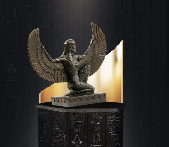 Ancient Egyptian ISIS goddess of love with the protection wings