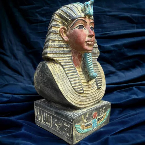 Authentic Ancient Egyptian King Tutankhamun Stone Statue Replica