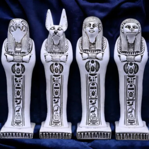 Handcrafted Sons of Horus Statues | Ancient Egyptian Deity Sculptures