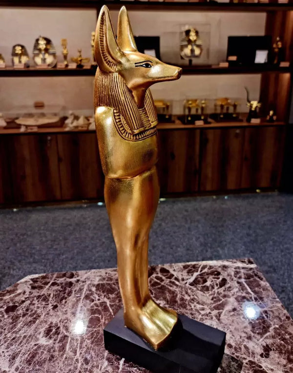 Golden Ancient Egyptian God Anubis (Large Statue)