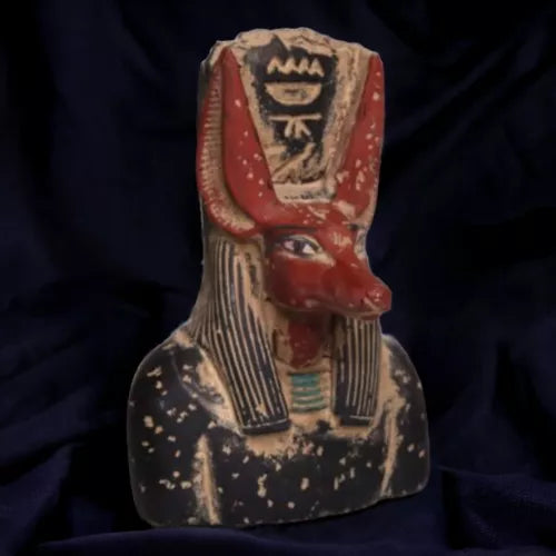 Anubis Head Statue - Handcrafted Ancient Egyptian God of Afterlife