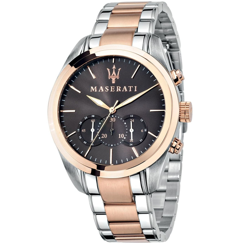 Maserati Men's Watch R8873612003 - Brown Dial with Two-Tone Metal Band